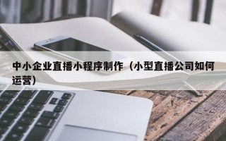许昌中小企业直播小程序制作（小型直播公司如何运营）